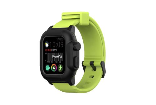 Bracelet en silicone WISETONY pour Apple Watch Series 4 40mm - Noir&Vert