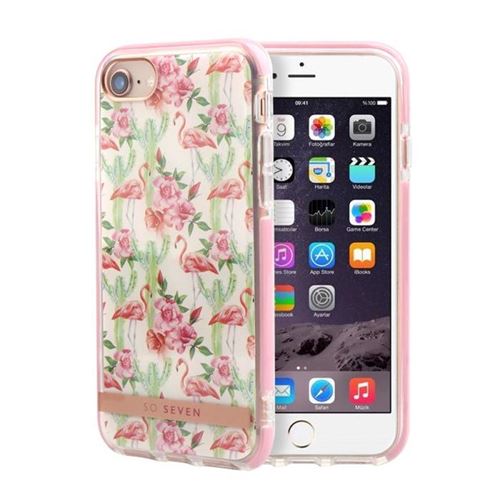 Coque pour Iphone 6/6S/7/8 Renforcée Mexico flamant rose