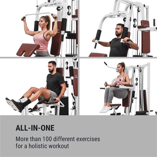 Klarfit Ultimate Gym 9000 Banc De Musculation Multifonction Avec 100kg Poids Acier Blanc Musculation Achat Prix Fnac