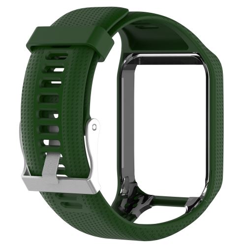 Bracelet en silicone pour TomTom Runner 2/3 - Vert foncé