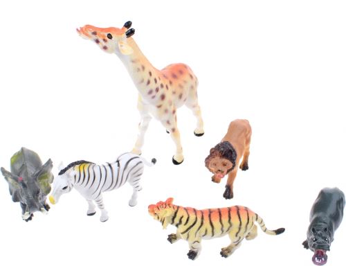 Johntoy set de jeu animaux sauvages 6 pièces multicolore