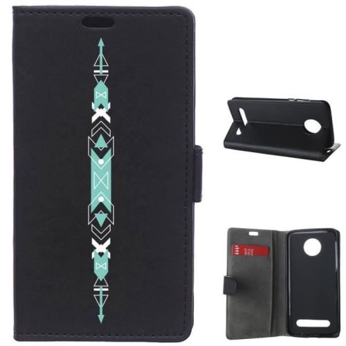 BeCool - Housse Etui Flèches turquoises pour Motorola Moto Z2 Play