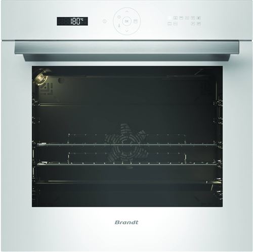 Brandt BXP6555W - Four - intégrable - niche - largeur : 56 cm - profondeur : 55 cm - hauteur : 58.5 cm - avec système auto-nettoyant - classe A+ - blanc