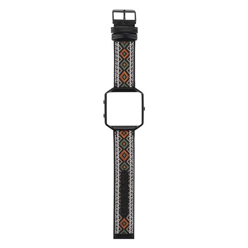 Bracelet en tissu vintage avec coque de protection pour Fitbit Blaze - Multicolore #3