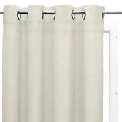 Voilage en coton avec oeillets 140x240 cm PANAMA écru