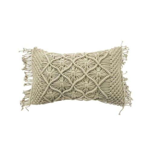 Coussin Macrame - 30 x 50 cm - Beige naturel