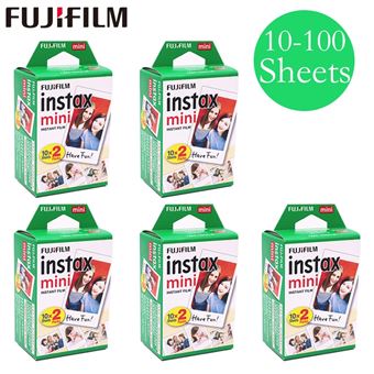 100 feuilles Fuji Fujifilm instax mini 9 8 Film Blanc Photo Instantanée Papier