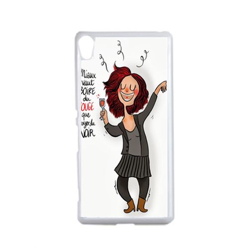 Coque Boire Du Rouge Broyer Du Noir Compatible Sony Xperia Xa Transparent
