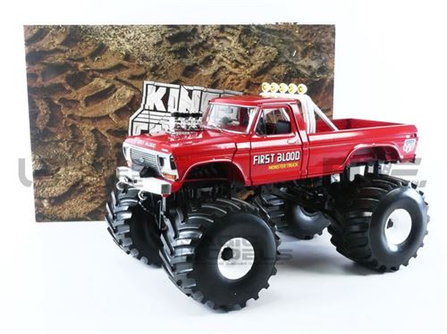Voiture Miniature de Collection GREENLIGHT COLLECTIBLES 1-18 - FORD F 250 Monster Truck - First Blood 1978 - Red - 13608