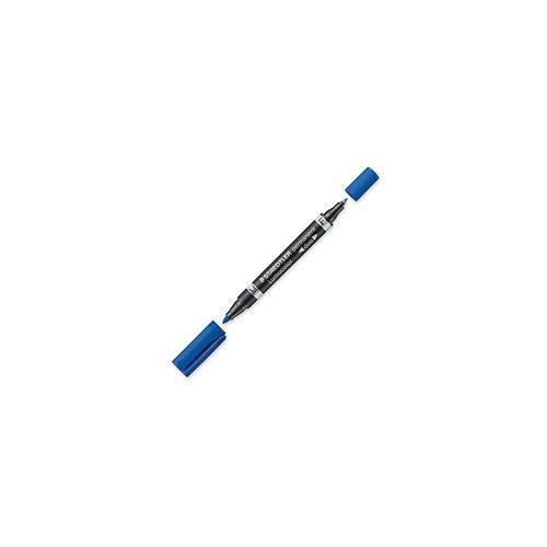 Staedtler Lumocolor Duo Marqueur Indélébile Pointe Fine/Ogive Bleu 1 Pièce(S)