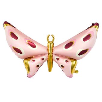ballon aluminium papillon 110x67cm rose - générique fb122 - 1