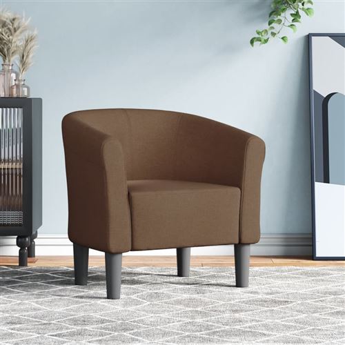 vidaXL Chaise cabriolet marron tissu