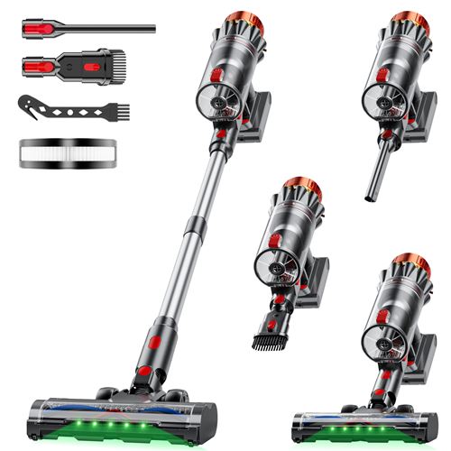 Aspirateur balai INLONG ZV12 sans fil 550W 55KPa - 70 min autonomie - R&eacute;servoir 1.8L
