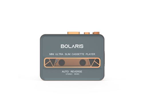 Baladeur cassettes Stéréo Auto-reverse Bolaris - Modèle Kobe - Bleu