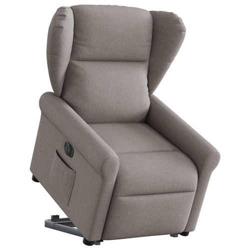 vidaXL Sta-op-stoel elektrisch verstelbaar stof taupe3303401