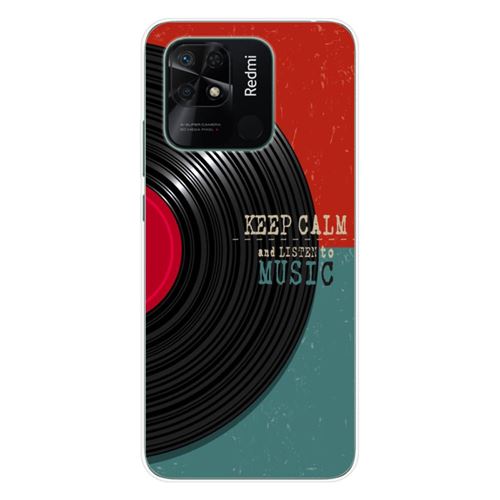 Coque en silicone imprimée compatible Xiaomi Redmi 10C Keep calm