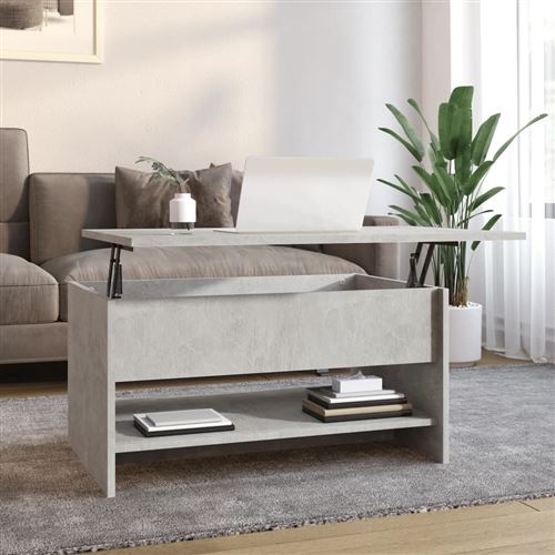 Vidaxl Gris Table Basse Béton - 80X50x40 - Image 3