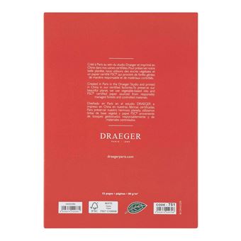 Bloc-notes To-do List - Format A5 - Rouge - Draeger Paris