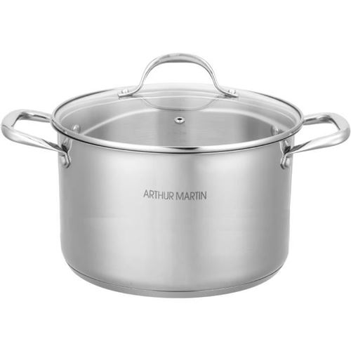 Am1022 Arthur Martin Marmite 36 Cm Avec Couvercle – Acier Inoxydable – Tous Feux Dont Induction