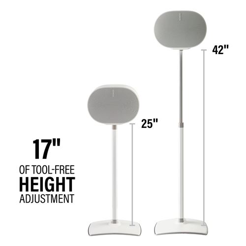 Sanus Support d’enceinte réglable WSSE3A2-W2 pour Sonos Era 300, 2 pièces, blanc