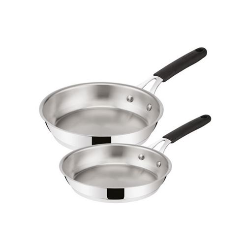 Non Communiqué Acier Lot De 2 Poêles Inox 24/28Cm Lagostina 012896600002
