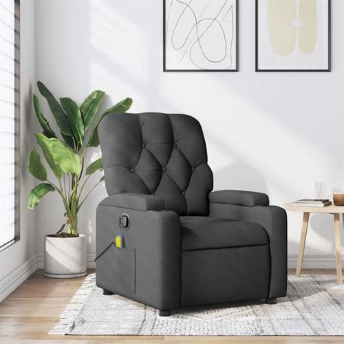 VIDAXL - Fauteuil de massage - Gris - Tissu - Relaxation - Image 2