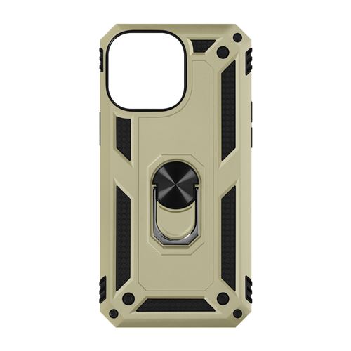 Coque pour iPhone 14 Pro Max Antichoc Bi-matière Bague Support Vidéo Avizar doré