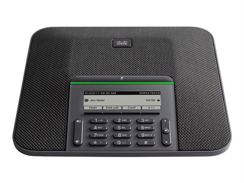 Cisco IP Conference Phone 7832 - Téléphone VoIP de conférence - 6 voies capacité d'appel - SIP, SDP - fumé