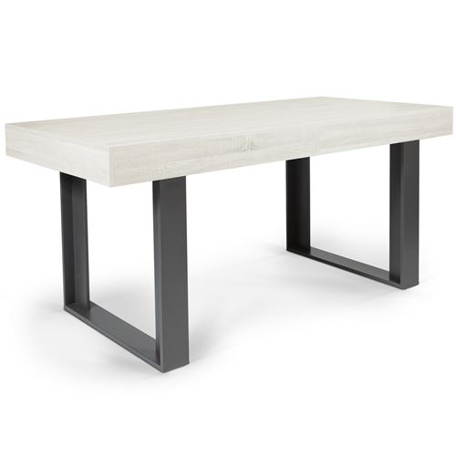 Idmarket Gris Market Table À Manger Phoenix 160 Cm Bois - Image 2