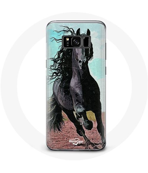 Coque pour Samsung Galaxy S8 Cheval Noir De La Race Frisonne Maniacase