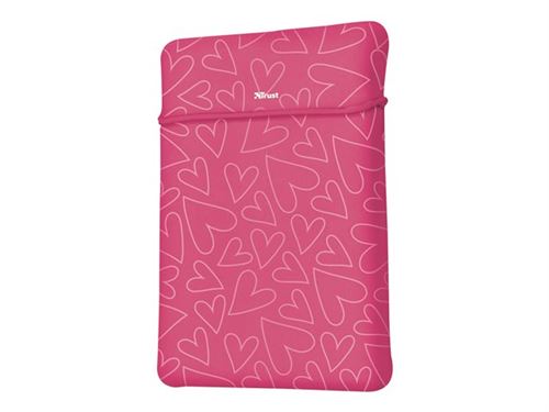 Trust Yvo - Housse d'ordinateur portable - 15.6 - cœurs roses - avec Trust Yvo Wireless Mouse