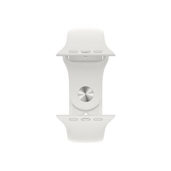 Apple Watch Series 8 (GPS) - 41 mm - aluminium argenté - montre intelligente avec bande sport - fluoroélastomère - blanc - taille du bracelet : Normal - 32 Go - Wi-Fi, Bluetooth - 32 g