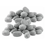 Carlo Milano : 48 pierres décoratives grises pour cheminée au bioéthanol - Gris