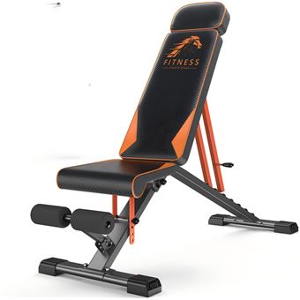 Banc de Musculation pliable, dossier réglable en 7 positions - 4 réglages de siège, Charge max 400kg - 1