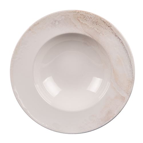 Non Communiqué Blanc Assiette À Pates Mojave 27 Cm (Lot De 6) - Table Passion - Grès