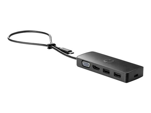 HP Travel Hub G2 - Réplicateur de port - USB-C - VGA HDMI - pour OMEN by HP Laptop 16; Victus by HP Laptop 15 16; EliteBook 830 G6; Fortis 11 G9