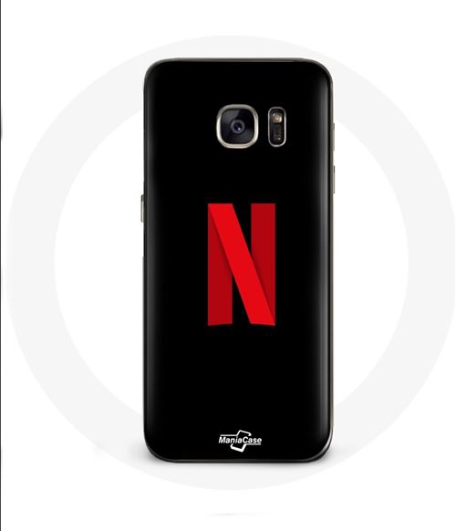 Coque pour Samsung Galaxy S6 Netflix Logo rouge fond noir Maniacase