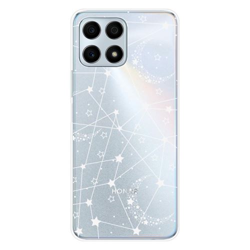 Coque en silicone imprimée compatible Huawei Honor X8A Lignes étoilées