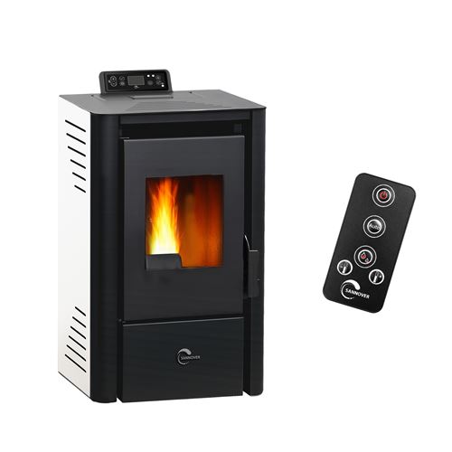 Sannover - Poêle à granulés Anita - 9,4 kW - Blanc - Image 2