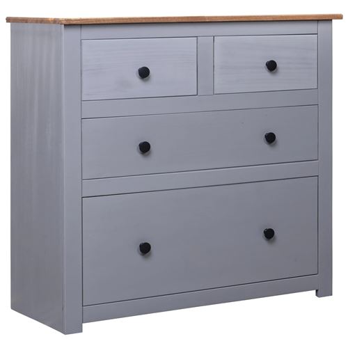 vidaXL Buffet Gris 80x40x83 cm Pin Assortiment Panama