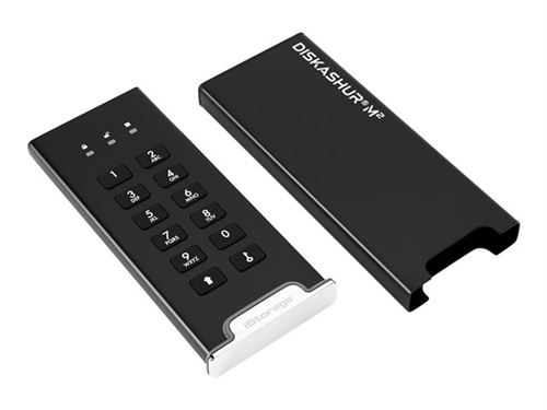 iStorage diskAshur M² - SSD - gecodeerd - 2 TB - extern (draagbaar) - USB 3.2 Gen 1 - 256-bit AES-XTS, FIPS 140-3 Level 3 - TAA Compliant