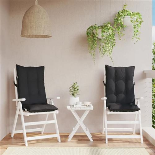 vidaXL - Coussin de Chaise à Dossier Haut - Lot de 2 - Imperméable - Jardin - Image 3