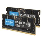 Crucial - DDR5 - kit - 96 Go: 2 x 48 Go - SO DIMM 262 broches - 5600 MHz / PC5-44800 - CL46 - 1.1 V - on-die ECC - noir