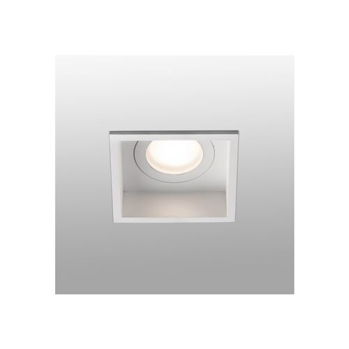 Faro Hyde - Downlight encastré carré blanc IP44, GU10