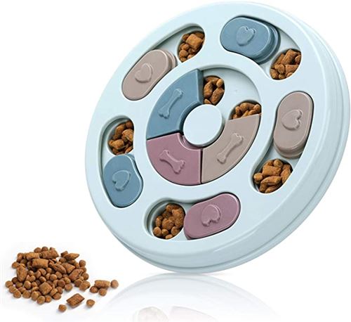 Jouet D'alimentation De Puzzle De Nourriture Pour Chien Ti-smart Améliorer l'intelligence Bleu
