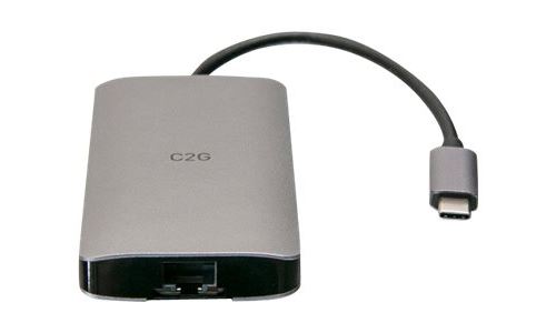 C2G USB-C® Mini Dock with HDMI, 2x USB-A, Ethernet, SD Card Reader, and USB-C Power Delivery up to 100W - 4K 30Hz - Station d'accueil - USB-C / Thunderbolt 3 - HDMI - GigE