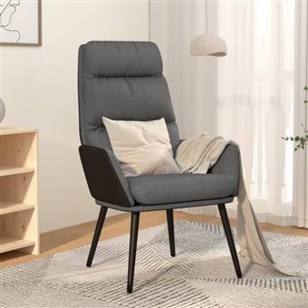 vidaXL Fauteuil relax tissu gris clair - 1