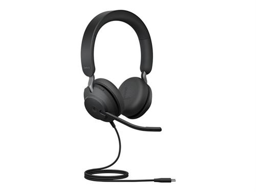 Jabra Evolve2 40 Se Ms Stereo - Micro-Casque - Sur-Oreille - Filaire - Usb-C, Usb-A - Isolation Acoustique - Certifié Pour Microsoft Teams