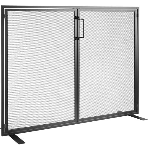 Non Communiqué Noir Vevor Pare-Feu De Cheminée Grille Protection Fer 1 Panneau 99X78 Cm Moderne