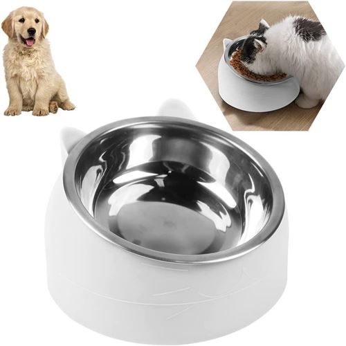 Meilleurs prix pour Gamelle pour chat antidérapant bol pour chat 200ml blanc